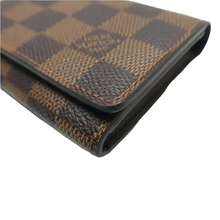 Load image into Gallery viewer, Louis Vuitton Damier Ebene Brown Canvas Wallet - Side View