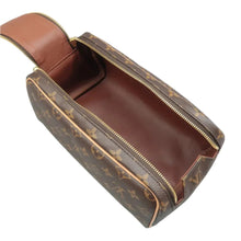 Load image into Gallery viewer, LOUIS VUITTON Dopp Pouch Monogram Canvas Clutch Bag Brown