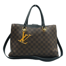 Load image into Gallery viewer, Louis Vuitton Riverside Damier Ebene Canvas Satchel Bag Brown