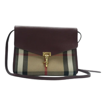 Load image into Gallery viewer, Burberry Macken Canvas Leather Shoulder Bag Brown