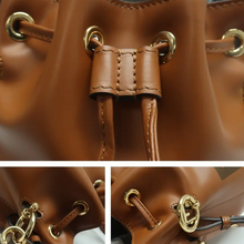 Load image into Gallery viewer, Fendi Mon Tresor Leather Satchel Bag Brown