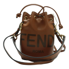 Load image into Gallery viewer, Fendi Mon Tresor Leather Satchel Bag Brown