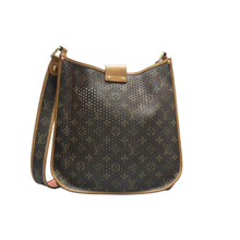 Load image into Gallery viewer, Louis Vuitton Musette Monogram Perforated Canvas Shoulder Bag Brown