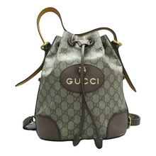 Load image into Gallery viewer, GUCCI Neo Vintage Canvas Backpack Bag Brown