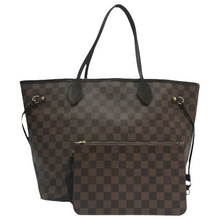 Load image into Gallery viewer, Louis Vuitton Neverfull Damier Ebene Canvas Shoulder Bag Brown