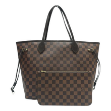 Load image into Gallery viewer, Louis Vuitton Neverfull Damier Ebene Canvas Shoulder Bag Brown