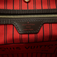 Load image into Gallery viewer, Louis Vuitton Neverfull Damier Ebene Canvas Shoulder Bag Brown