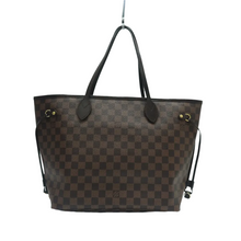Load image into Gallery viewer, Louis Vuitton Neverfull Damier Ebene Canvas Shoulder Bag Brown