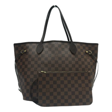 Load image into Gallery viewer, Louis Vuitton Neverfull Damier Ebene Canvas Shoulder Bag Brown