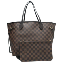 Load image into Gallery viewer, Louis Vuitton Neverfull MM Damier Ebene Canvas Shoulder Bag Brown