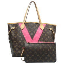 Load image into Gallery viewer, Louis Vuitton Neverfull MM Monogram Canvas Shoulder Bag Brown