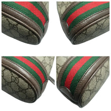 Load image into Gallery viewer, Gucci Web Mini Ophidia GG Supreme Monogram Bucket Bag Brown