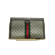 Load image into Gallery viewer, GUCCI Ophidia Chain Canvas Shoulder Bag Brown
