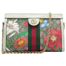Load image into Gallery viewer, GUCCI Ophidia Chain Flora Canvas Shoulder Bag Brown