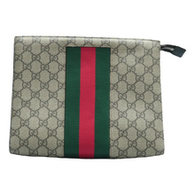 Load image into Gallery viewer, Gucci Ophidia Canvas Clutch Bag Brown