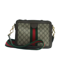 Load image into Gallery viewer, GUCCI Ophidia Canvas Satchel Bag Brown
