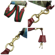 Load image into Gallery viewer, GUCCI Canvas Padlock Floral Shoulder Bag Brown