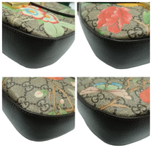 Load image into Gallery viewer, GUCCI Canvas Padlock Floral Shoulder Bag Brown