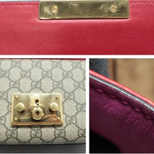 Load image into Gallery viewer, Gucci Padlock Canvas Crossbody Bag Bicolor
