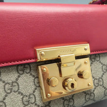 Load image into Gallery viewer, Gucci Padlock Canvas Crossbody Bag Bicolor