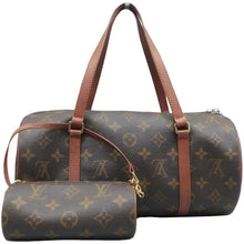 Load image into Gallery viewer, LOUIS VUITTON Papillon Monogram Canvas Shoulder Bag Brown