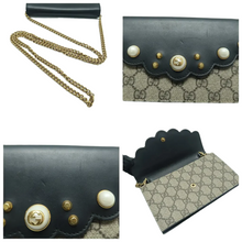 Load image into Gallery viewer, GUCCI Peony Canvas Shoulder Bag Bicolor