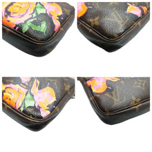 Load image into Gallery viewer, Louis Vuitton Pochette Accessoire Monogram Rose Canvas Tote Bag Brown