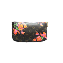 Load image into Gallery viewer, Louis Vuitton Pochette Accessoire Monogram Rose Canvas Tote Bag Brown