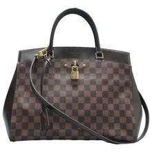 Load image into Gallery viewer, Louis Vuitton Rivoli Damier Ebene Canvas Satchel Bag Brown