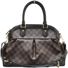Load image into Gallery viewer, LOUIS VUITTON Trevi Damier Ebene Canvas Satchel Bag Brown