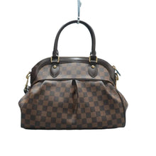 Load image into Gallery viewer, LOUIS VUITTON Trevi Damier Ebene Canvas Satchel Bag Brown