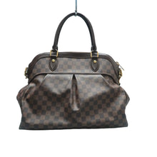 Load image into Gallery viewer, LOUIS VUITTON Trevi Damier Ebene Canvas Satchel Bag Brown