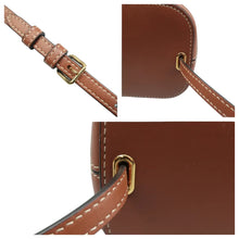Load image into Gallery viewer, Celine Triomphe Mini Leather Shoulder Bag Brown