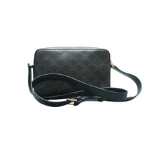 Load image into Gallery viewer, CELINE Triomphe Canvas Shoulder Bag Brown