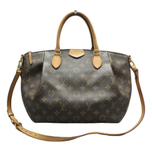 Load image into Gallery viewer, Louis Vuitton Turenne Monogram Canvas Satchel Bag Brown