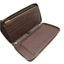 Load image into Gallery viewer, LOUIS VUITTON Zippy Damier Ebene Canvas Wallet Brown