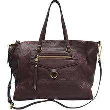 Load image into Gallery viewer, LOUIS VUITTON Lumineuse Monogram Leather Satchel Bag Burgundy