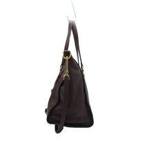 Load image into Gallery viewer, LOUIS VUITTON Lumineuse Monogram Leather Satchel Bag Burgundy