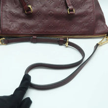 Load image into Gallery viewer, LOUIS VUITTON Lumineuse Monogram Leather Satchel Bag Burgundy