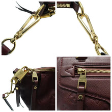 Load image into Gallery viewer, LOUIS VUITTON Lumineuse Monogram Leather Satchel Bag Burgundy