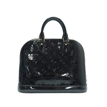 Load image into Gallery viewer, Louis Vuitton Alma Pm Monogram Patent Leather Tote Bag Burgundy