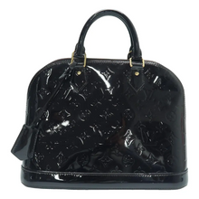 Load image into Gallery viewer, Louis Vuitton Alma Pm Monogram Patent Leather Tote Bag Burgundy