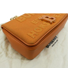 Load image into Gallery viewer, BURBERRY Horseferry Print Lola Canvas Leather Shoulder Bag Orange