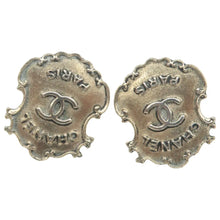 Load image into Gallery viewer, Chanel Metal Paris Dallas Sheriff Badge Stud Earrings Gold