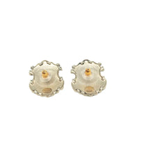 Load image into Gallery viewer, Chanel Metal Paris Dallas Sheriff Badge Stud Earrings Gold