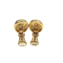 Load image into Gallery viewer, DIOR Pendientes Metal Clip-On Earrings Gold&Black