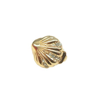 Load image into Gallery viewer, DIOR Shell Clip-On Metal Earrings Gold