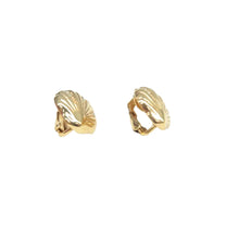 Load image into Gallery viewer, DIOR Shell Clip-On Metal Earrings Gold