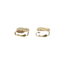 Load image into Gallery viewer, DIOR Shell Clip-On Metal Earrings Gold