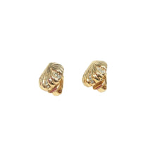 Load image into Gallery viewer, DIOR Shell Clip-On Metal Earrings Gold